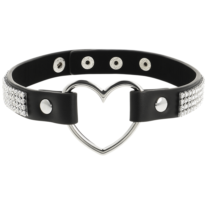 COQUETTE CHIC DESIRE CHOKER CUERO VEGANO - CORAZON