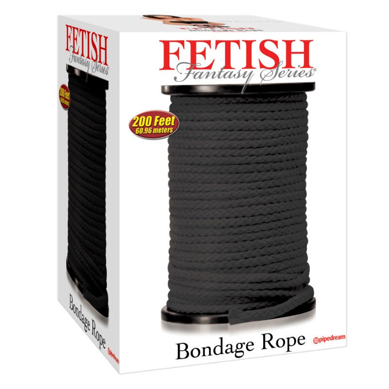 FETISH FANTASY SERIES BONDAGE CUERDA SEDA NEGRO 60.96 METROS