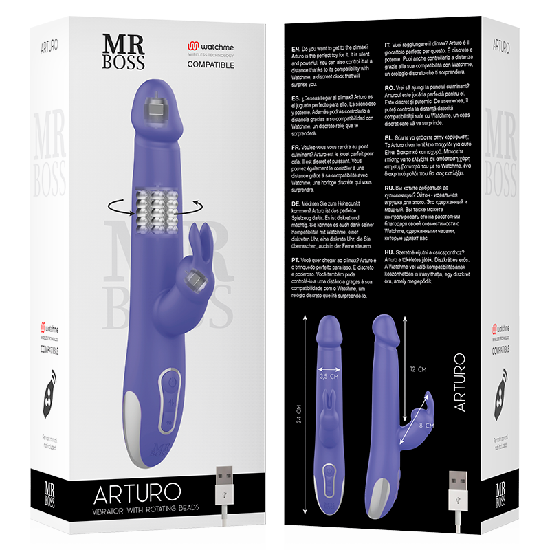 MR BOSS ARTURO VIBRATOR & ROTATOR COMPATIBLE CON WATCHME WIRELESS TECHNOLOGY