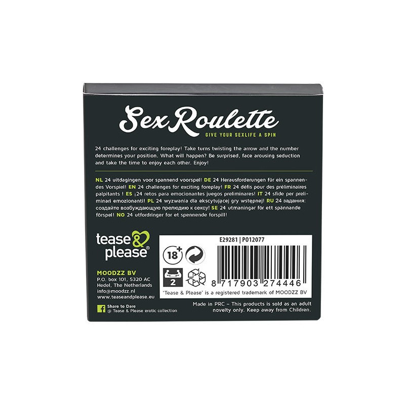 SEX ROULETTE FOREPLAY (NL-DE-EN-FR-ES-IT-PL-RU-SE-NO)