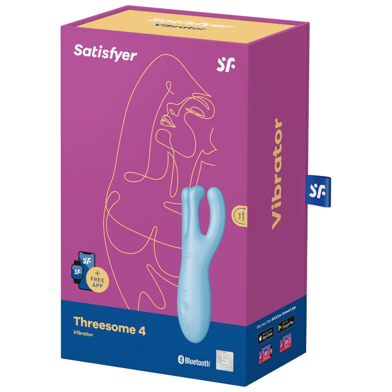 SATISFYER THREESOME 4 VIBRADOR - AZUL