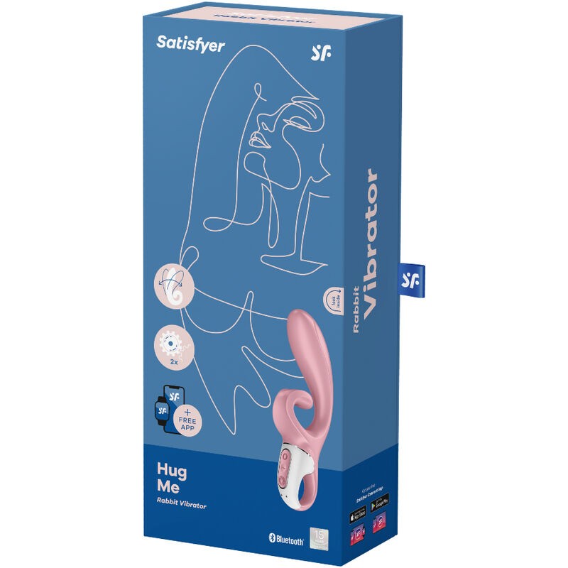 SATISFYER HUG ME VIBRADOR RABBIT - ROSA