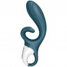 SATISFYER HUG ME VIBRADOR RABBIT APP - AZUL