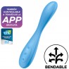 SATISFYER G-SPOT FLEX 4+ MULTI VIBRADOR APP - AZUL