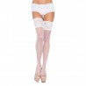 LEG AVENUE MEDIAS BLANCAS AUTOADHESIVAS CON ENCAJE ANCHO