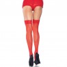 LEG AVENUE MEDIAS ROJAS CON LAZO ROJO TALLA UNICA