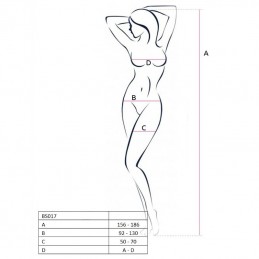 PASSION WOMAN BS054 BODYSTOCKING BLANCO TALLA UNICA