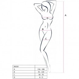 PASSION WOMAN BS047 BODYSTOCKING BLANCO TALLA UNICA