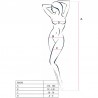 PASSION WOMAN BS020 BODYSTOCKING BLANCO TALLA UNICA