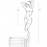 PASSION WOMAN BS025 BODYSTOCKING ESTILO VESTIDO NEGRO TALLA UNICA