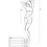 PASSION WOMAN BS026 BODYSTOCKING ESTILO VESTIDO BLANCO TALLA UNICA