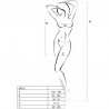 PASSION WOMAN BS027 BODYSTOCKING ESTILO VESTIDO NEGRO TALLA UNICA