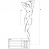 PASSION WOMAN BS027 BODYSTOCKING ESTILO VESTIDO BLANCO TALLA UNICA