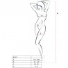 PASSION WOMAN BS031 BODYSTOCKING BLANCO TALLA UNICA