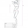 PASSION WOMAN BS035 BODYSTOCKING BLANCO TALLA UNICA