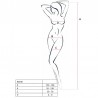 PASSION WOMAN BS038 BODYSTOCKING BLANCO TALLA UNICA