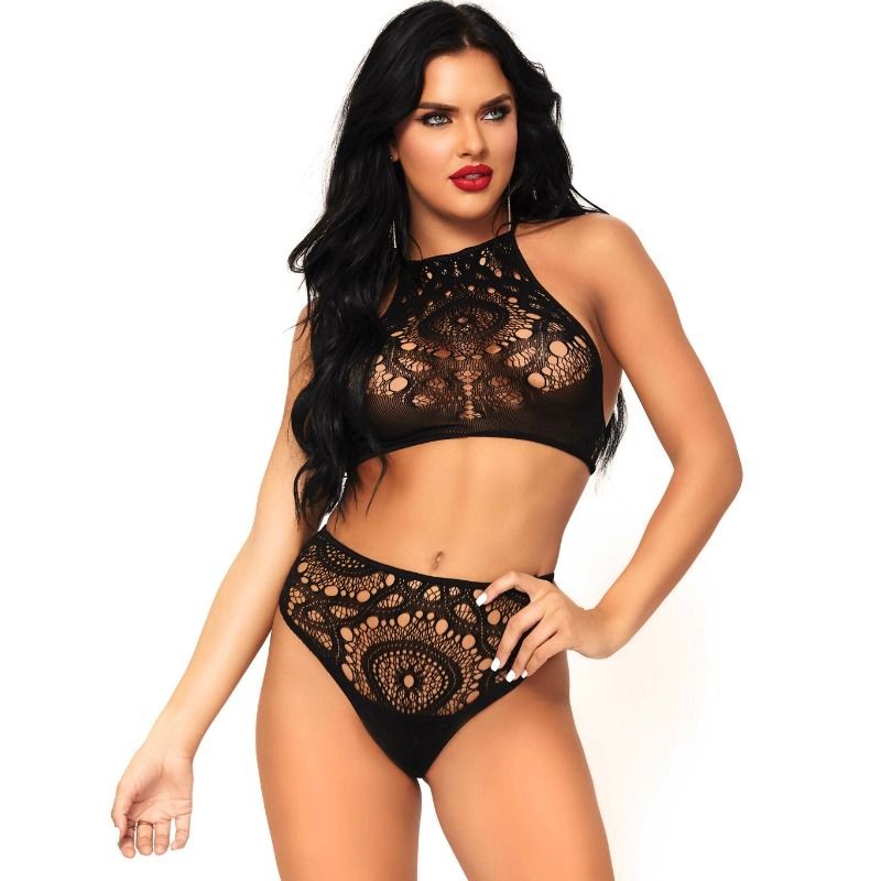 LEG AVENUE SET 2 PIEZAS TOP Y PANTIES M/L