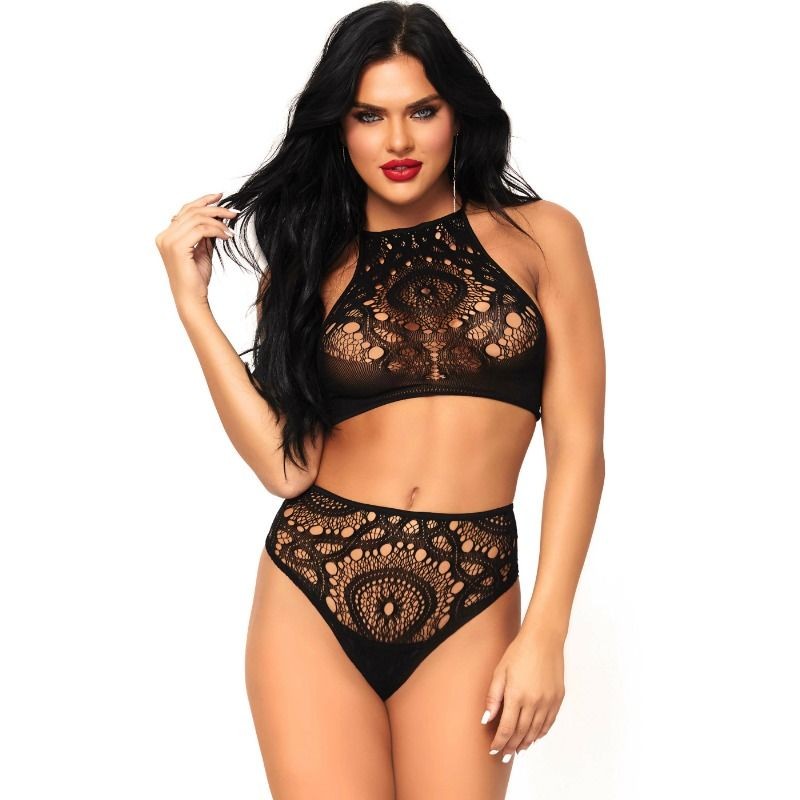 LEG AVENUE SET 2 PIEZAS TOP Y PANTIES S/M