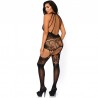 LEG AVENUE  BODYSTOCKING DISEÑO FLORAL TALLA GRANDE