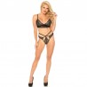 LEG AVENUE SET 2 PIEZAS CON TANGA DOBLE TIRANTA M/L