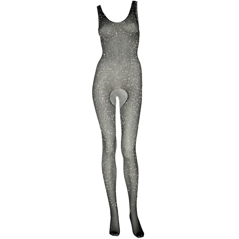 LEG AVENUE BODYSTOCKING CON ABERTURA Y BRILLANTES  T.U