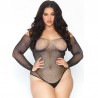 LEG AVENUE BODYSTOCKING CON ABERTURA Y BRILLANTES  T.U