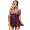 SUBBLIME BABYDOLL ROJO CON LACITO Y BRILLANTES S/M