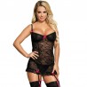 SUBBLIME CHEMISE NEGRO CON LIGUERO S/M