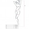 PASSION WOMAN BS049 BODYSTOCKING BLANCO TALLA UNICA