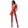 PASSION WOMAN BS062 BODYSTOCKING BLANCO TALLA UNICA