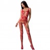 PASSION WOMAN BS057 BODYSTOCKING ROJO TALLA UNICA