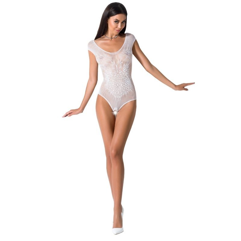 PASSION WOMAN BS064 BODYSTOCKING BLANCO TALLA UNICA