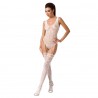 PASSION WOMAN BS025 BODYSTOCKING ESTILO VESTIDO BLANCO TALLA UNICA