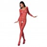 PASSION WOMAN BS076 BODYSTOCKING TALLA UNICA ROJO