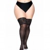 LEG AVENUE MEDIAS ROJAS AUTOADHESIVAS CON ENCAJE ANCHO PLUS SIZE