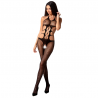 PASSION WOMAN BS083 TEDDY CUERPO DE RED NEGRO TALLA UNICA