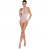 PASSION WOMAN BS089 BODYSTOCKING BLANCO TALLA UNICA