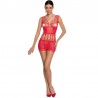 PASSION WOMAN BS078 BODYSTOCKING TALLA UNICA ROJO