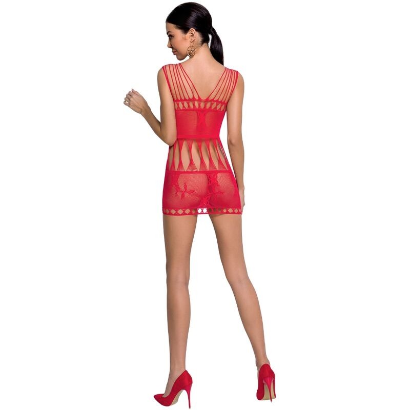 PASSION WOMAN BS090 BODYSTOCKING ROJO TALLA UNICA