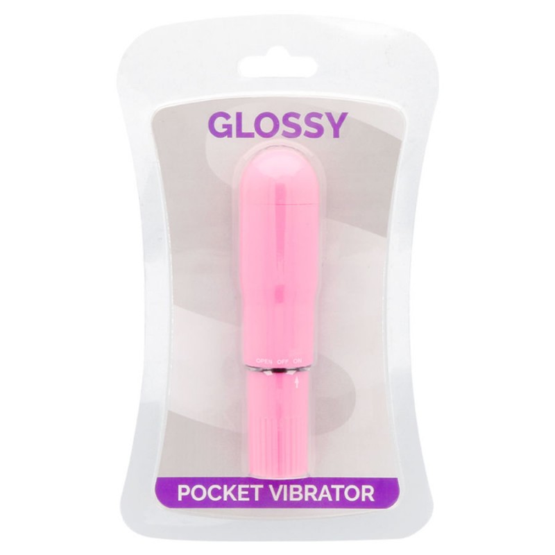 GLOSSY POCKET VIBRADOR ROSA INTENSO