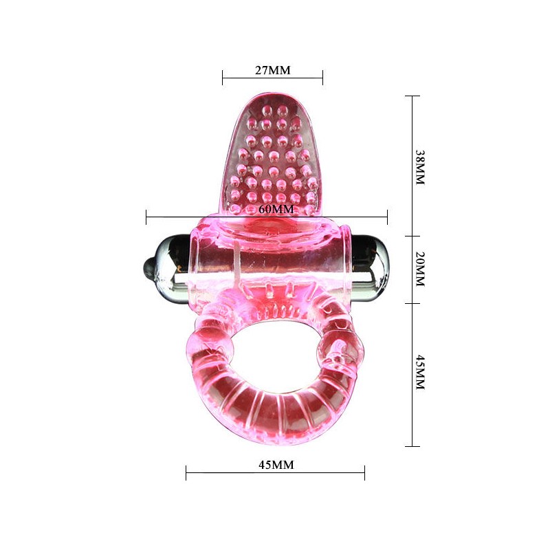 SWEET ABS 10 RITMOS RING ANILLO PENE VIBRADOR ROSA