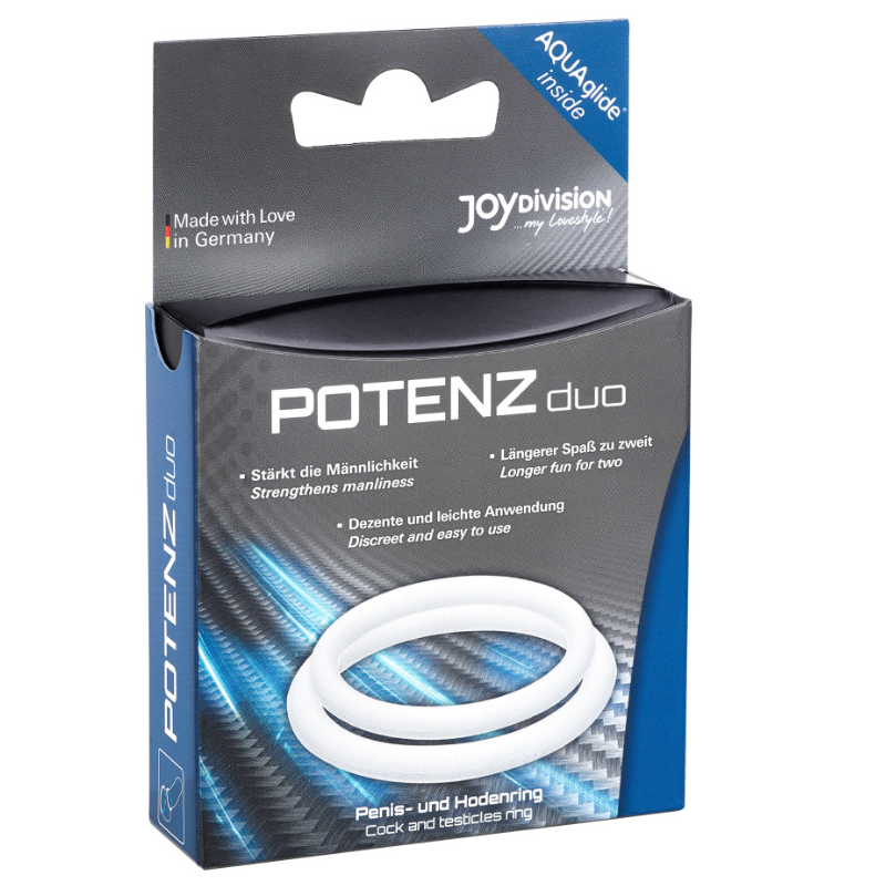 POTENZ DUO ANILLOS PARA PENE BLANCO - M