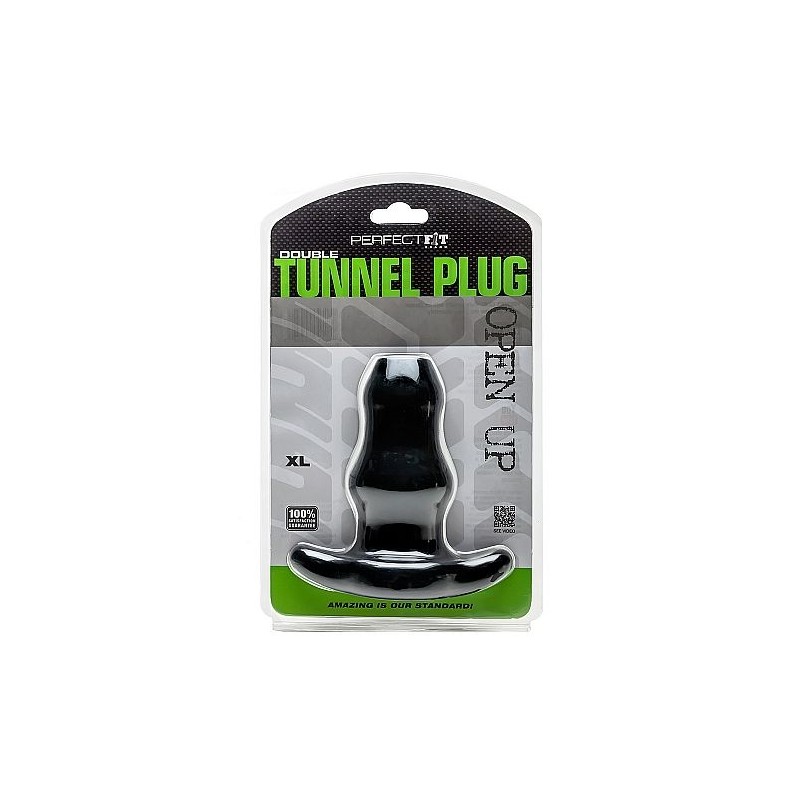 PERFECT FIT DOUBLE TUNNEL PLUG XL - NEGRO