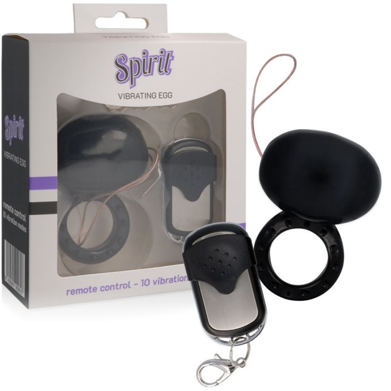 SPIRIT ANILLO VIBRADOR CONTROL REMOTO NEGRO