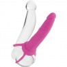 FETISH FANTASY SERIES 9" HOLLOW STRAP-ON WITH BALLS 22.9CM NATURAL