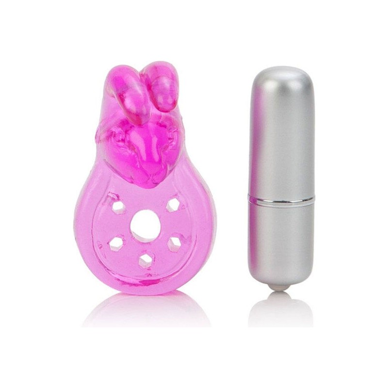 CALEX MICRO VIBE AROUSER BUNNY  ANILLO VIBRADOR ROSA