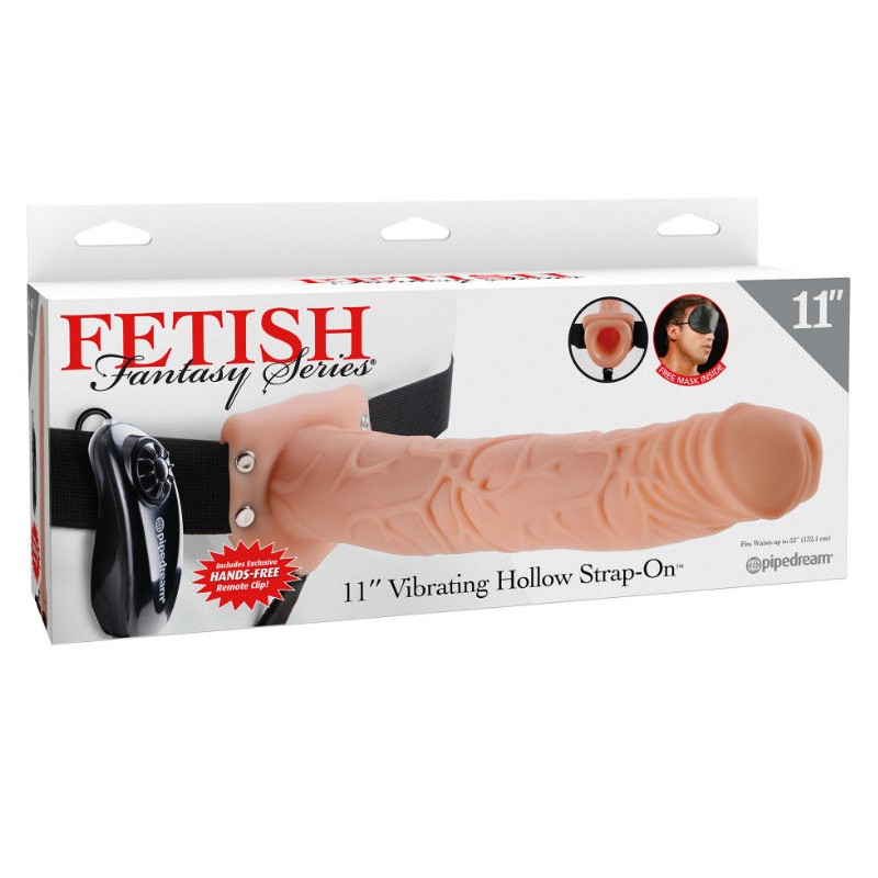 FETISH FANTASY SERIES 11" ARNES VIBRADOR CON TESTICULOS HUECO MAN 27.9 CM NATURAL