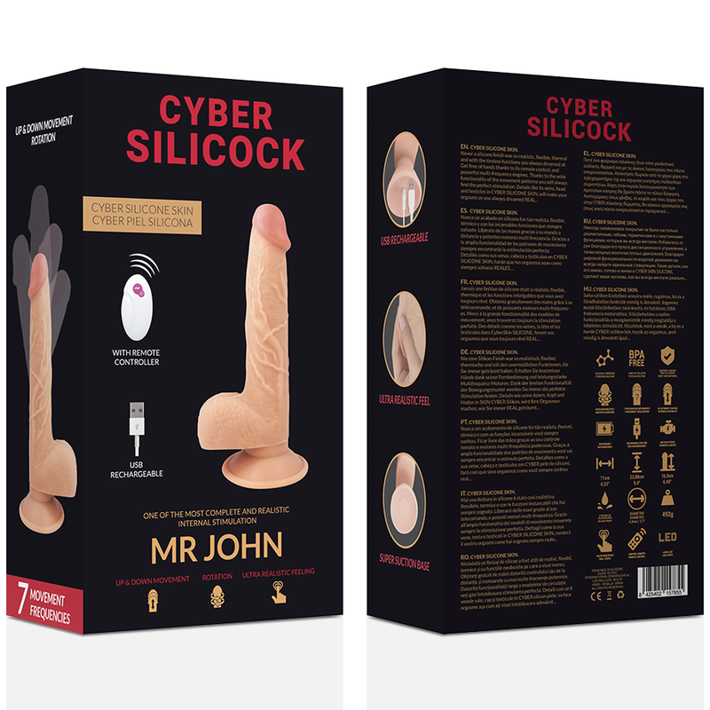 CYBER SILICOCK REALISTICO CONTROL REMOTO MR JOHN