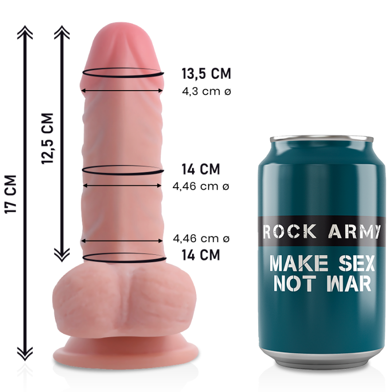 ROCKARMY DUAL DENSITY PANZER DILDO REALISTA 17CM