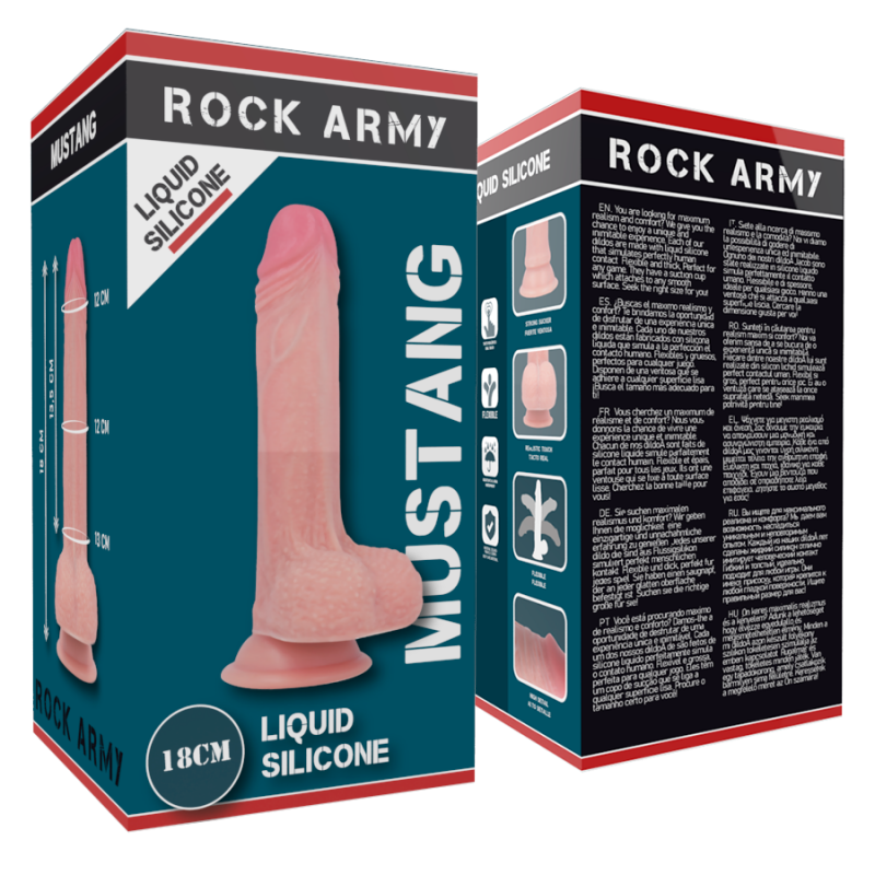 ROCKARMY LIQUID SILICONE DILDO PREMIUM MUSTANG 18CM